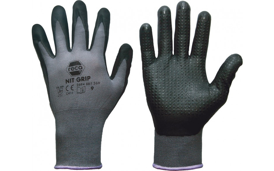RECA Handschuh Nit Grip, M.Noppen, Gr. 8