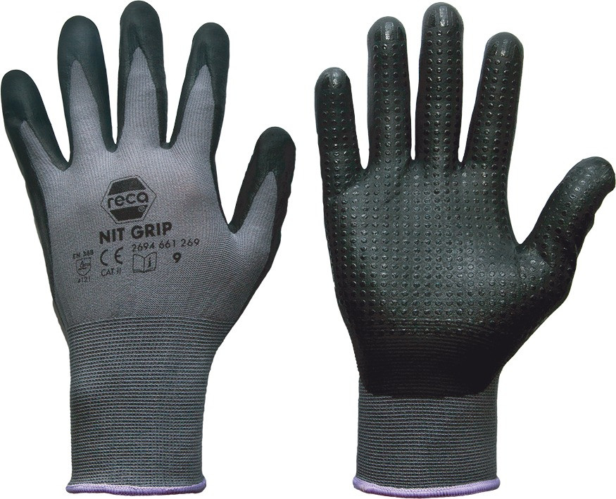 RECA Handschuh Nit Grip, M.Noppen, Gr. 11