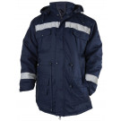 Jachetă parka de iarnă Sherpa, culoare albastru închis, Măr. S