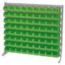 Rafturi cu cutii pentru piese mici model cu 72 lădiţe plastic verde mărimea 4