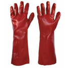 Mănuși PVC roșu lungime 40 cm mărimea 10