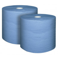 Hârtie de curăţat 3 straturi albastru 22 x 36 cm Pak = 2 role per rolă 1000 foi